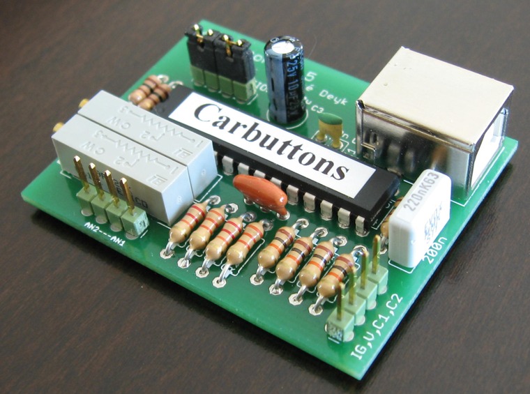 Carbuttons v1.5 PCB